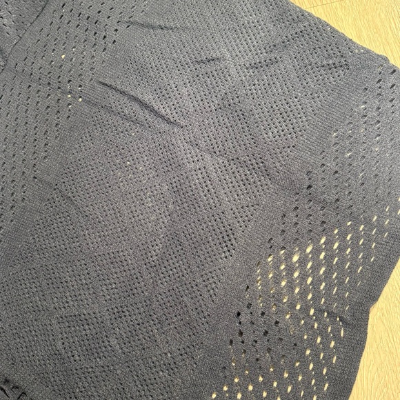 New C-Mode One Size Navy Knit Poncho Shawl Wrap - Picture 13 of 13